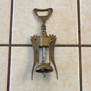Vintage Italian Brass Corkscrew